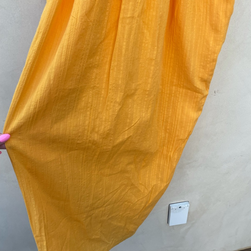 ❌SOLD❌Mara Hoffman Clareta Dress Saffron Yellow Midi - Picture 10 of 15